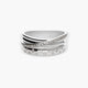 Anillo de oro blanco 18K diamante natural 0.18 ct. 