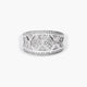 Anillo de oro blanco 18K diamante natural 0.33 ct.