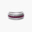Anillo de oro blanco 18K diamante natural 0.18 ct. CASINO