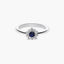 Anillo de oro blanco 18K diamante natural 0.18 ct. LADY