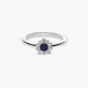 Anillo de oro blanco 18K diamante natural 0.18 ct. LADY