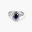 Anillo de oro blanco 18K diamante natural 0.27 ct. KAHTUN
