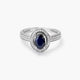 Anillo de oro blanco 18K diamante natural 0.27 ct. KAHTUN