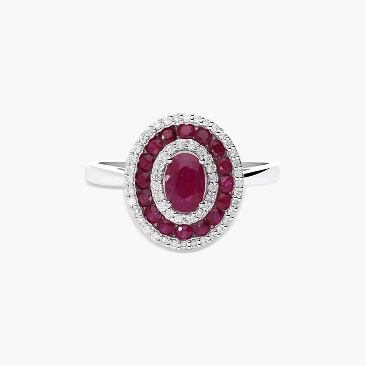 Anillo de oro blanco 18K diamante natural 0.28 ct. SHAHBANU