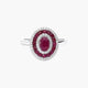 Anillo de oro blanco 18K diamante natural 0.28 ct. SHAHBANU