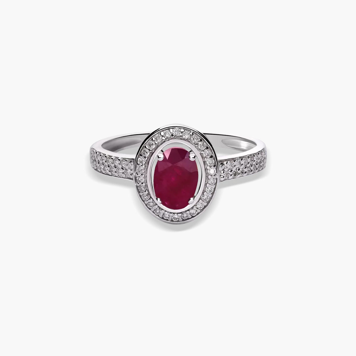 Anillo de oro blanco 18K diamante natural 0.27 ct. KAHTUN