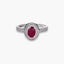 Anillo de oro blanco 18K diamante natural 0.27 ct. KAHTUN