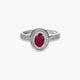 Anillo de oro blanco 18K diamante natural 0.27 ct. KAHTUN