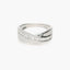 Anillo de oro blanco 18K diamante natural 0.24 ct.