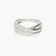 Anillo de oro blanco 18K diamante natural 0.24 ct.