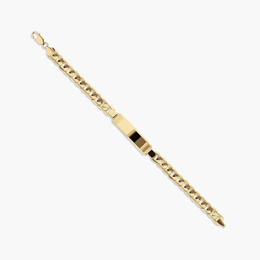 Pulsera esclava de oro 18K eslabón barbada 21 cm