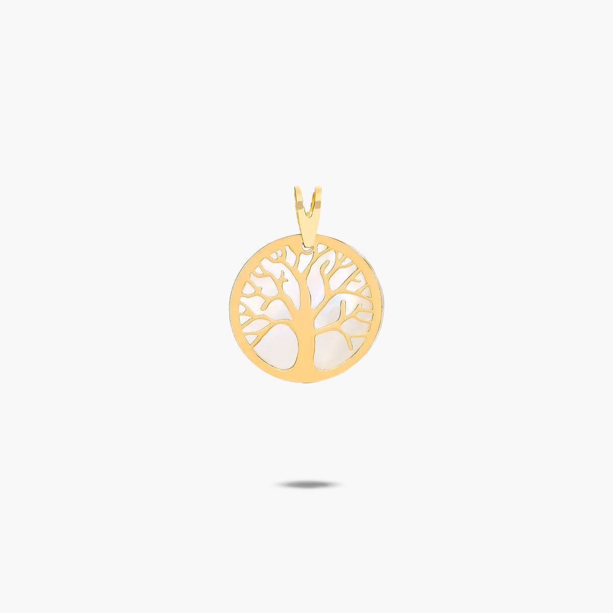 Colgante árbol de la vida de oro 18K nácar 16 mm TREE OF LIFE