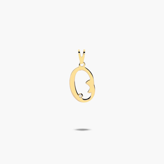 Colgante de oro 18K O MY INITIAL