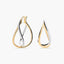 Pendientes de aro de oro bicolor 18K 25 mm EVOLUTION