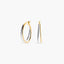 Pendientes de aro de oro bicolor 18K 30 mm TRANSITION