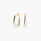 Pendientes de aro de oro bicolor 18K 30 mm TRANSITION