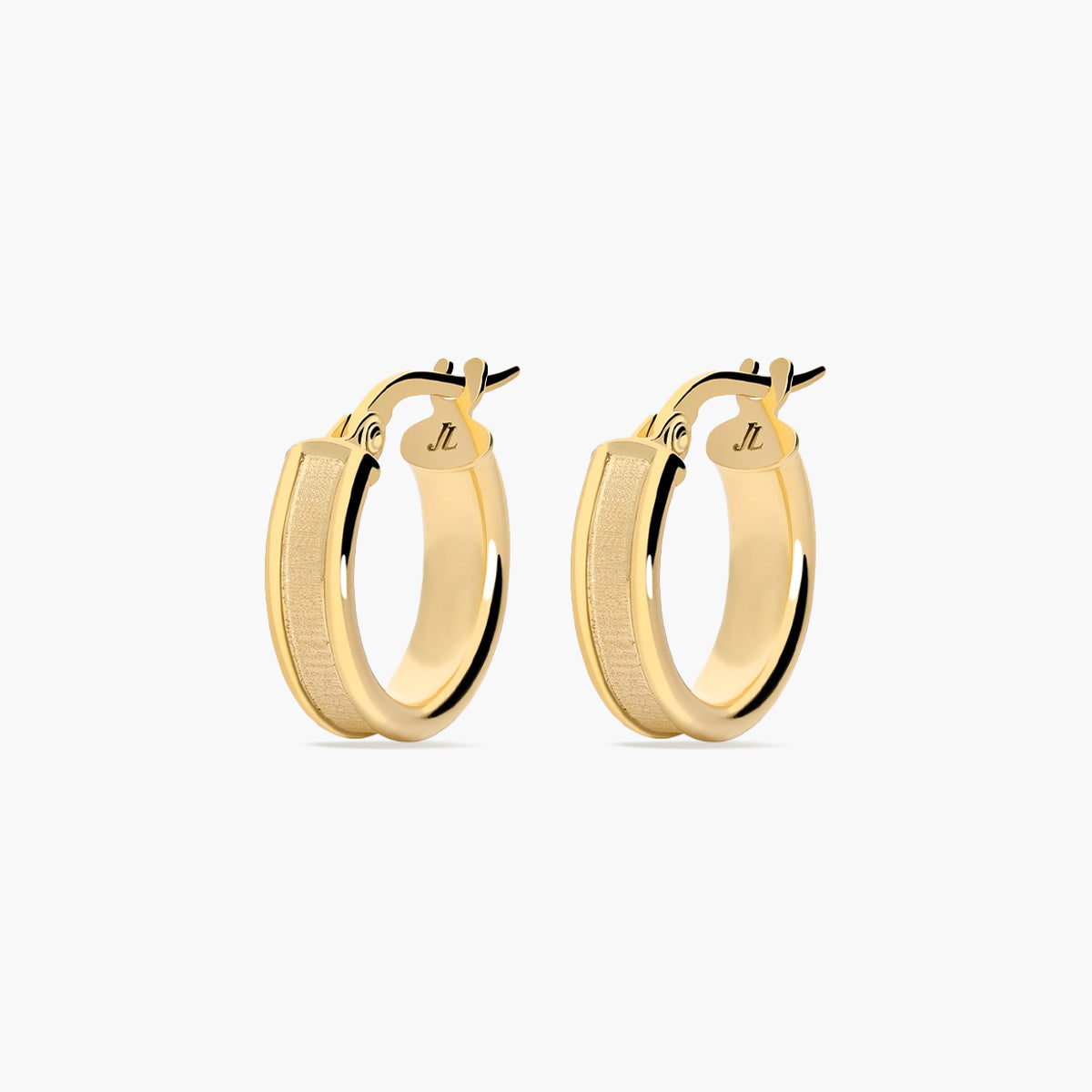 Pendientes de aro de oro 18K 15 mm