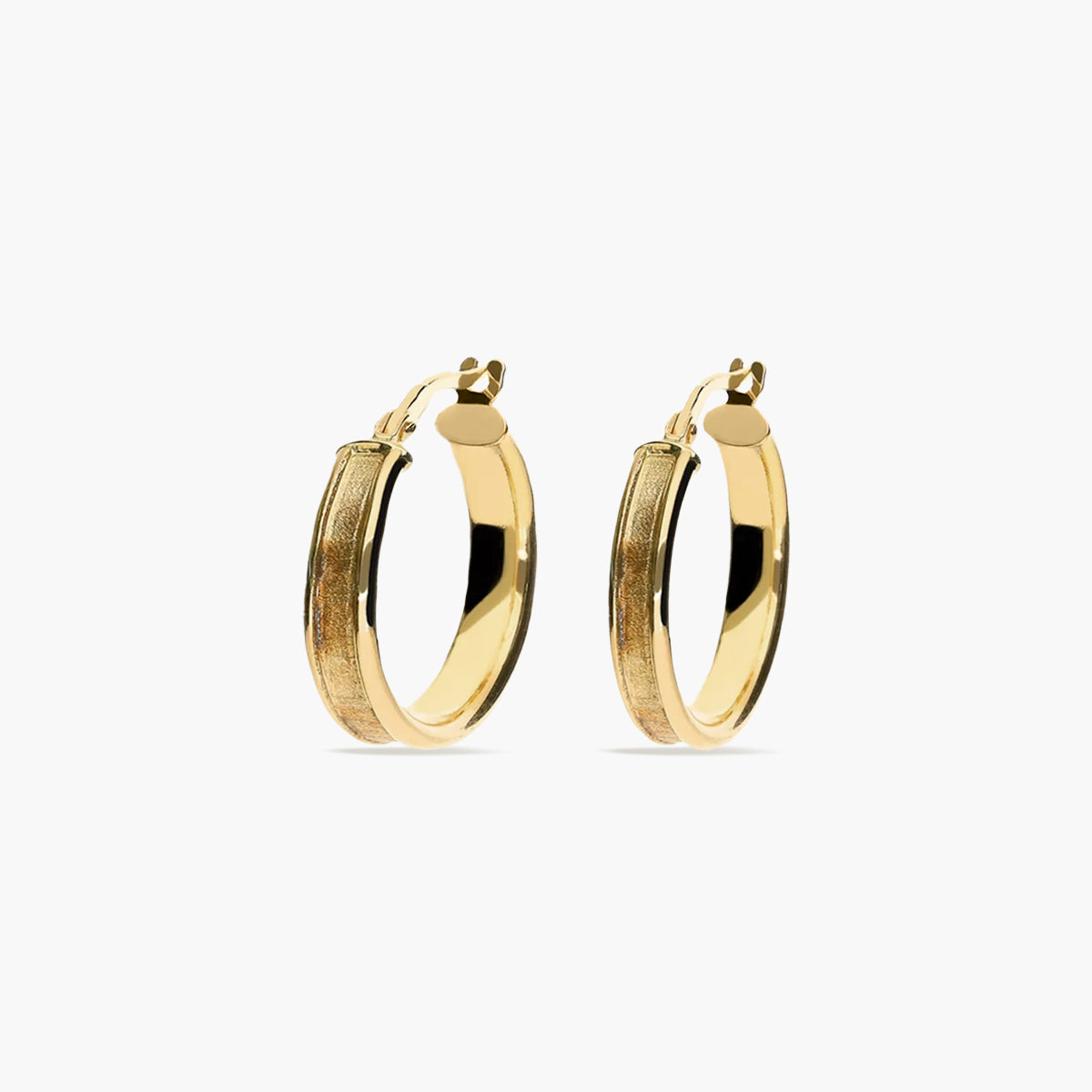 Pendientes de aro de oro 18K 20 mm ESTORIL