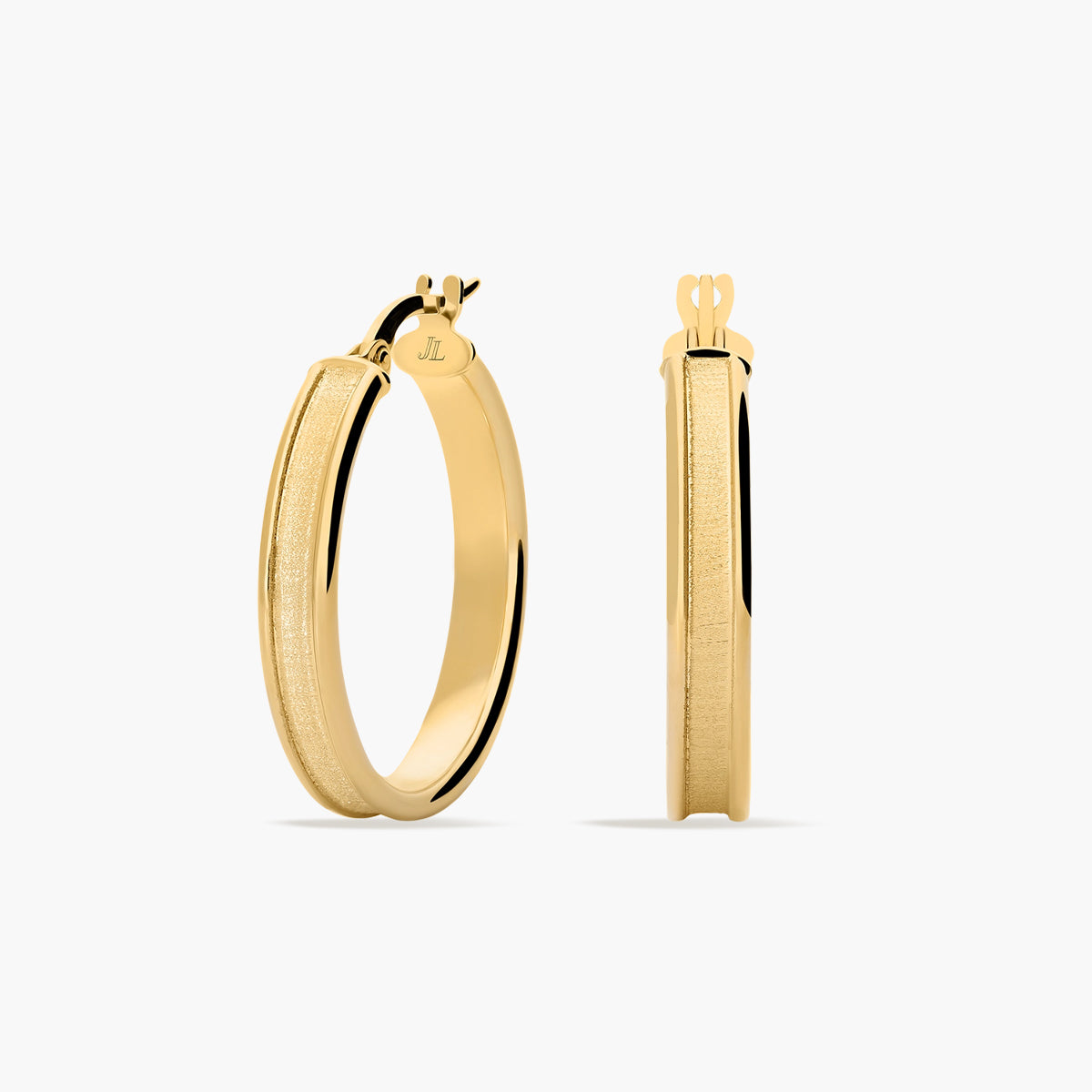 Pendientes de aro de oro 18K 25 mm ESTORIL