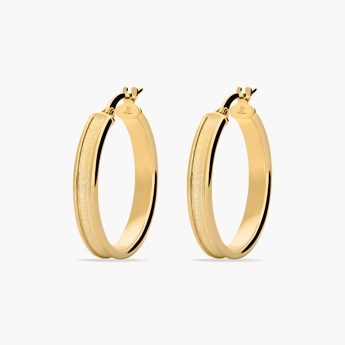 Pendientes de aro de oro 18K 25 mm ESTORIL