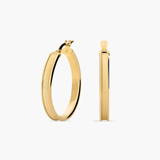 Pendientes de aro de oro 18K 30 mm ESTORIL