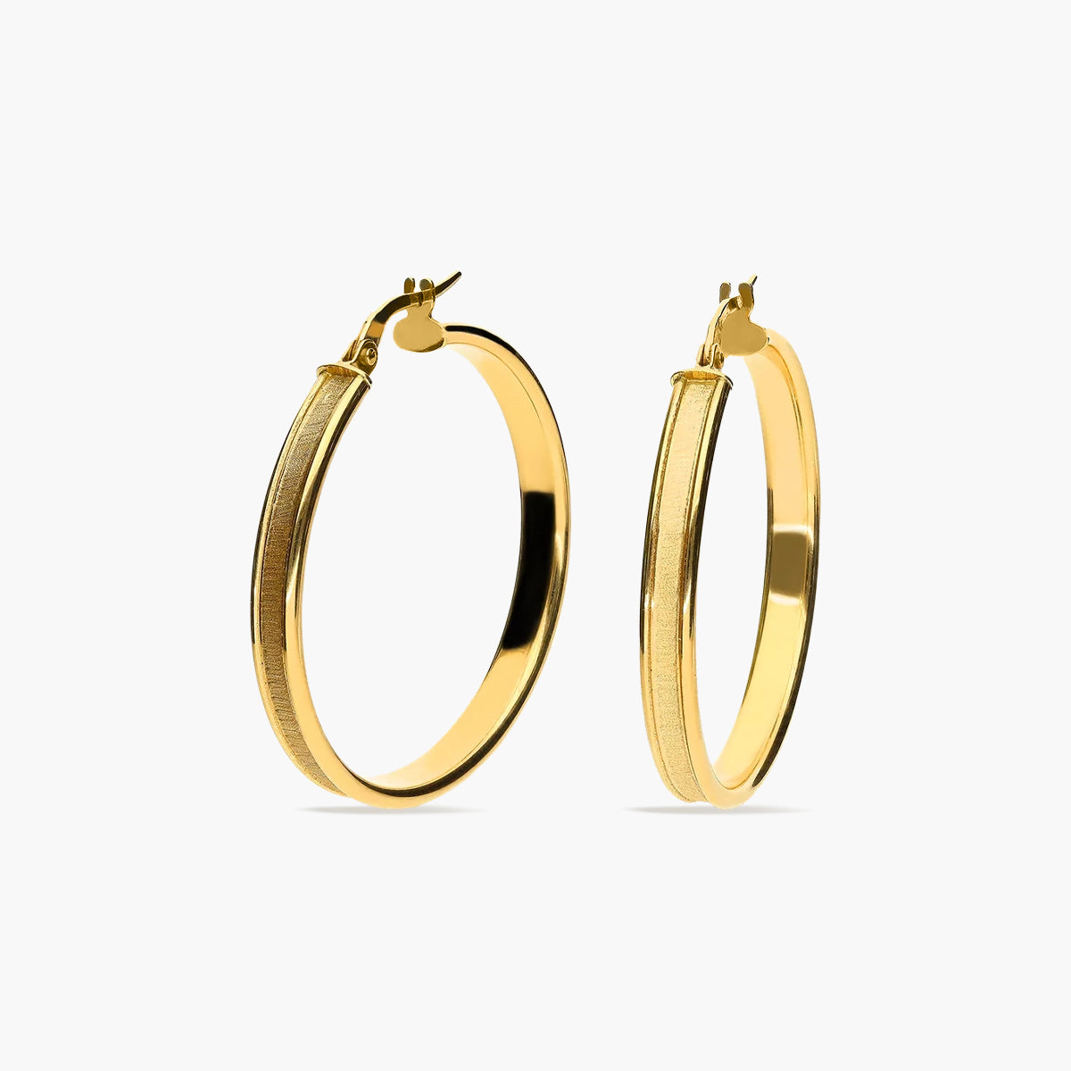 Pendientes de aro de oro 18K 35 mm ESTORIL