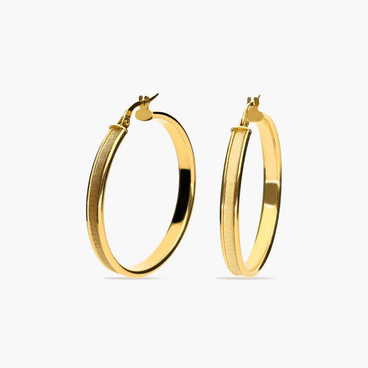 Pendientes de aro de oro 18K 35 mm ESTORIL