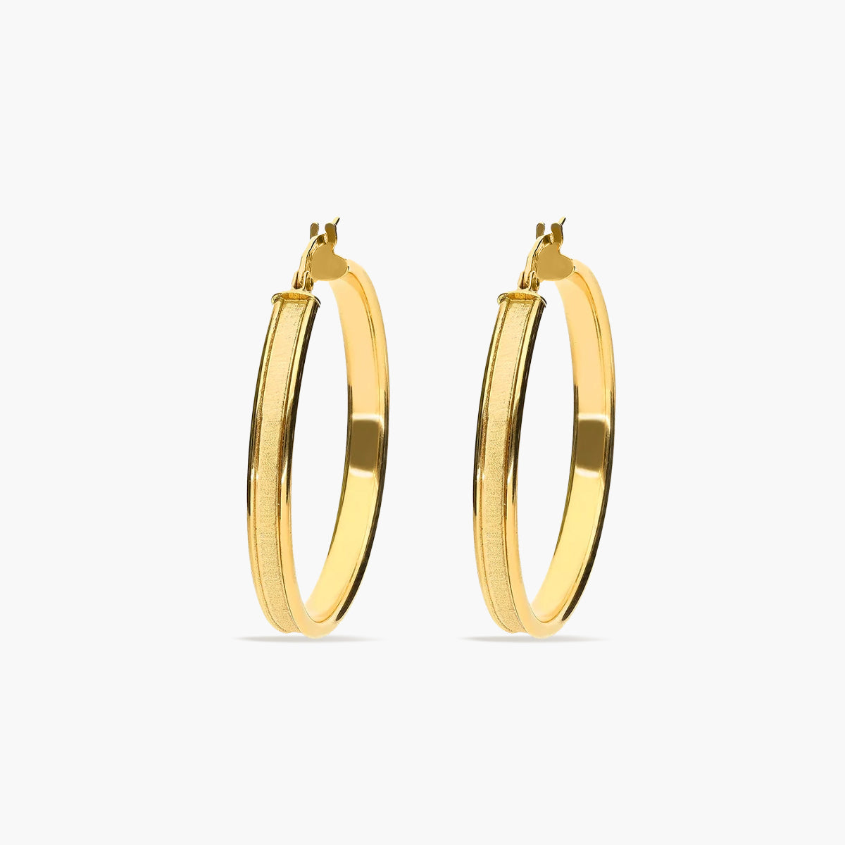 Pendientes de aro de oro 18K 35 mm ESTORIL