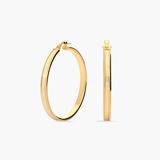 Pendientes de aro de oro 18K 40 mm ESTORIL