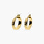 Pendientes de aro dibujo onda de oro 18K 15 mm
