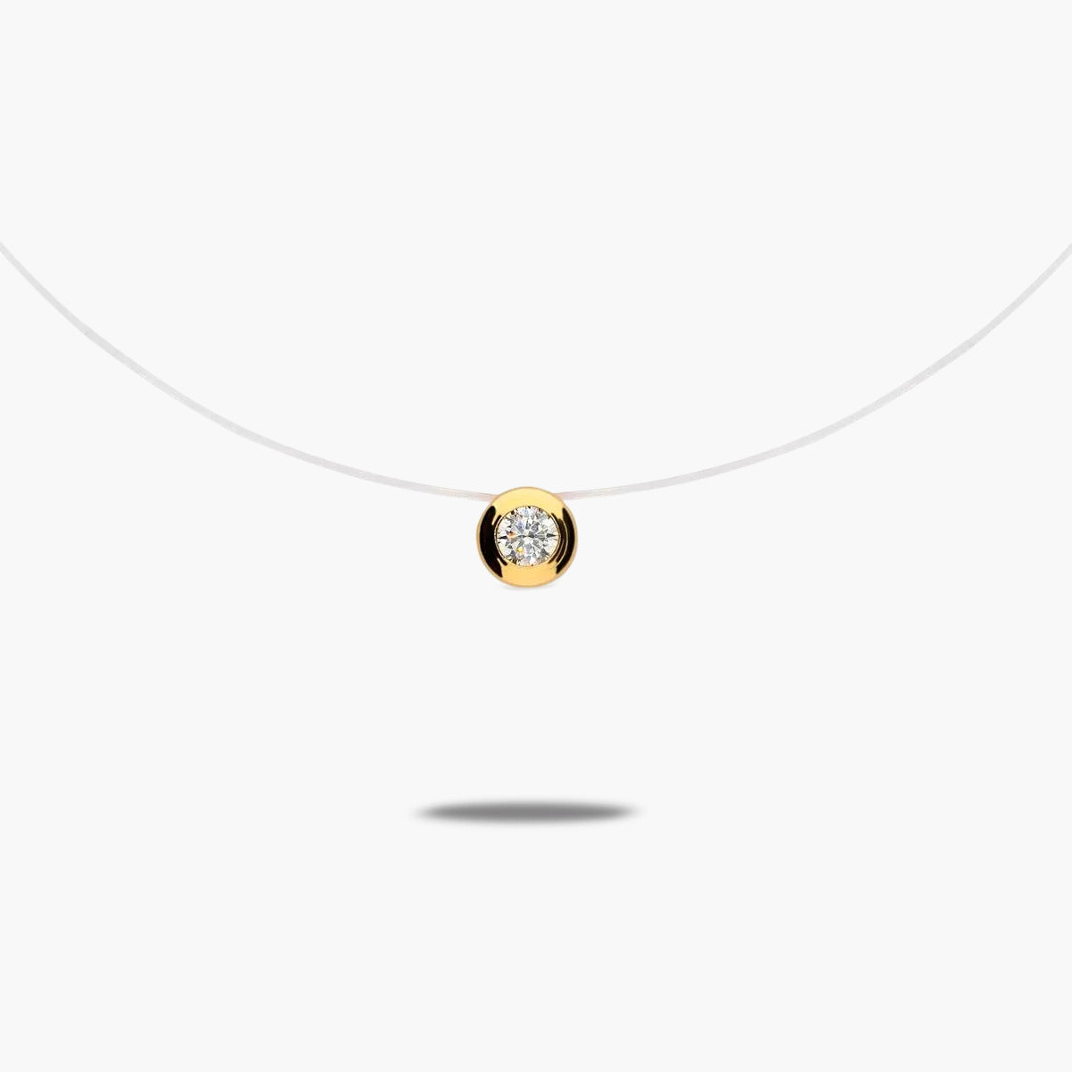 Collar de oro 18K circonita 5 mm