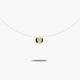 Collar de oro 18K circonita 5 mm