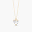 Collar corazón de oro 18K circonita 6 mm FEELINGS