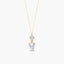 Collar corazón de oro 18K circonita 10 mm FEELINGS