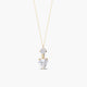Collar corazón de oro 18K circonita 10 mm FEELINGS