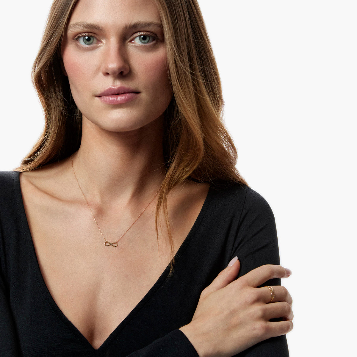 Collar infinito de oro 18K 16 mm FOREVER