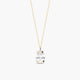 Collar lágrima de oro 18K circonita 7 mm