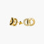 Pendientes círculos de oro 18K circonita 11 mm