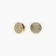 Pendientes redondos de oro 18K circonitas 11 mm