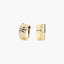 Pendientes dibujo calado de oro 18K circonitas bagué 14 mm