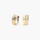 Pendientes dibujo calado de oro 18K circonitas bagué 14 mm