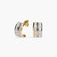 Pendientes de oro bicolor 18K circonitas tipo cinquillo 12 mm
