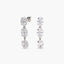 Pendientes largos de oro blanco 18K circonitas 26 mm