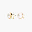 Pendientes de oro blanco 18K con perlas 14 mm