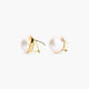Pendientes de oro blanco 18K con perlas 14 mm
