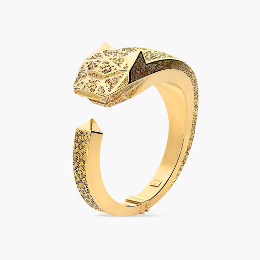 Pulsera rígida de oro 18K 55 x 50 LEOPARD
