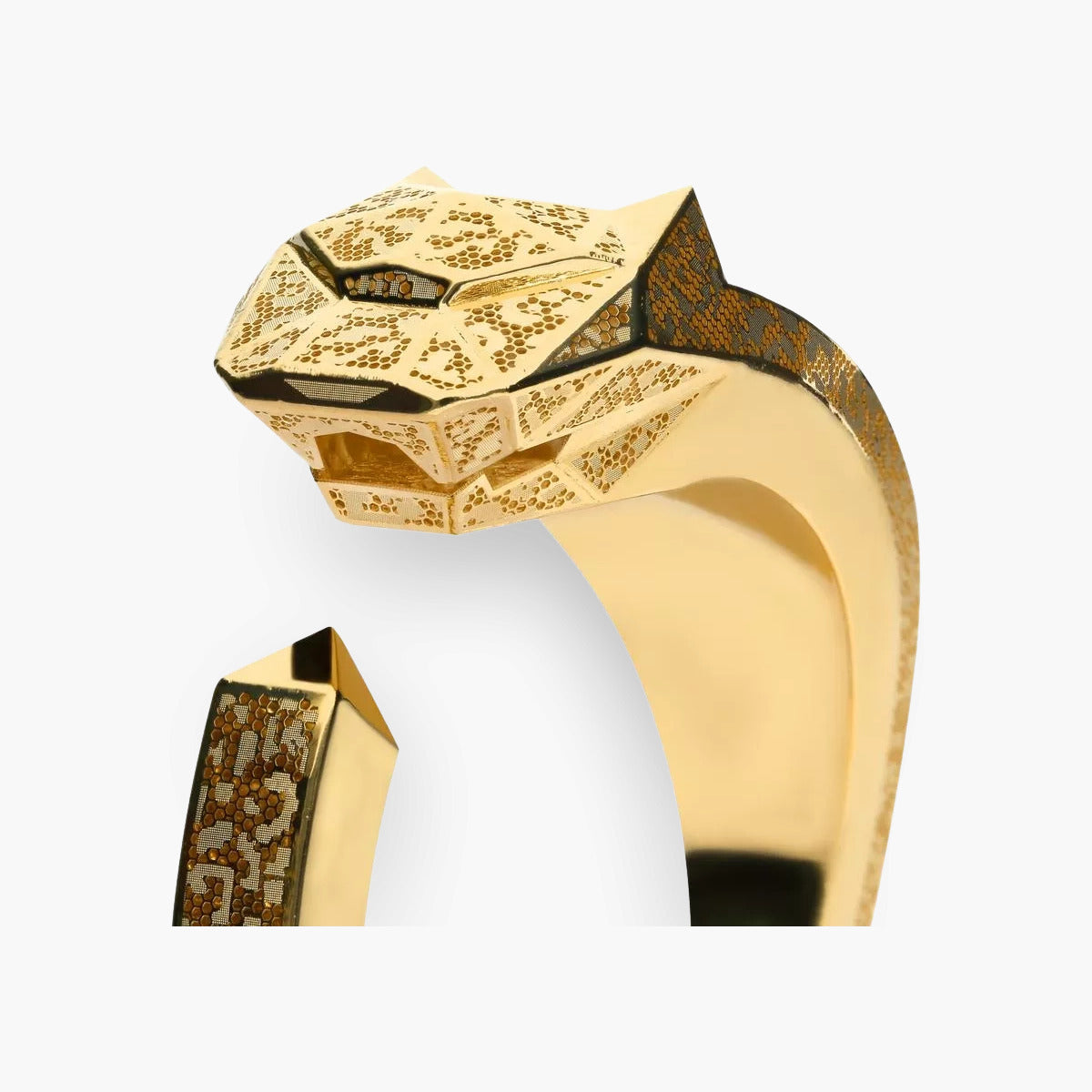 Pulsera rígida de oro 18K 55 x 50 LEOPARD