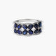 Anillo de oro blanco 18K zafiro 