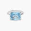 Anillo de oro blanco 18K topacio 