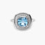 Anillo de oro blanco 18K topacio LAGOON